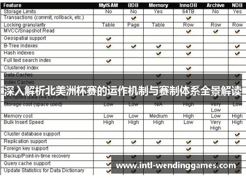 深入解析北美洲杯赛的运作机制与赛制体系全景解读